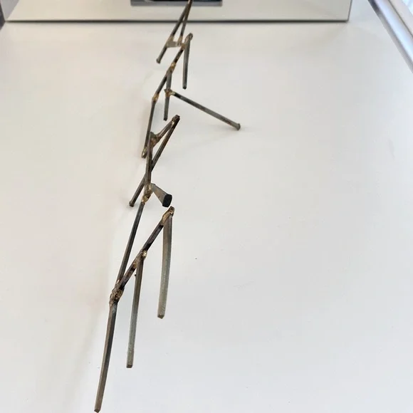 Metal “Peace” Sign with Gold Accents - Picture 3 of 3